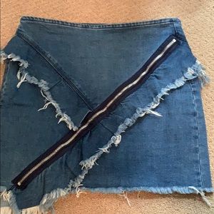 Jean mini skirt